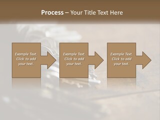 A Bunch Of Keys Sitting On Top Of A Wooden Table PowerPoint Template