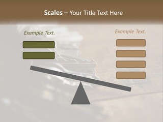 A Bunch Of Keys Sitting On Top Of A Wooden Table PowerPoint Template