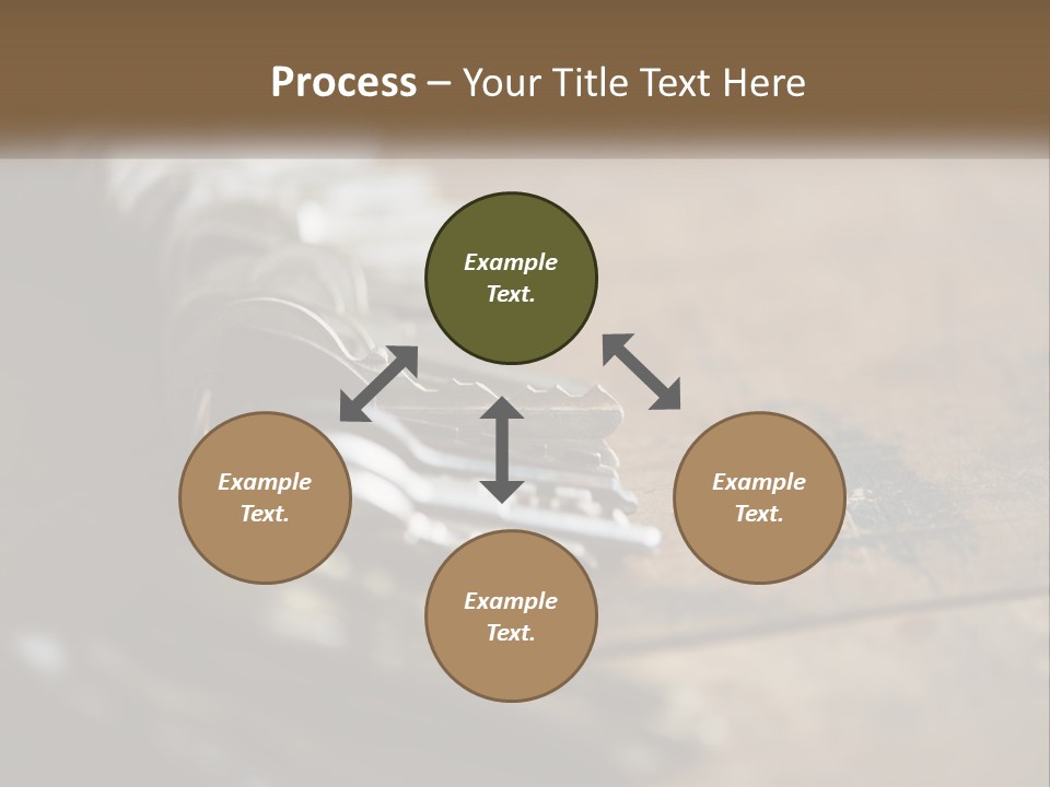 A Bunch Of Keys Sitting On Top Of A Wooden Table PowerPoint Template