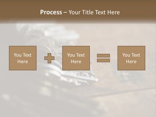 A Bunch Of Keys Sitting On Top Of A Wooden Table PowerPoint Template