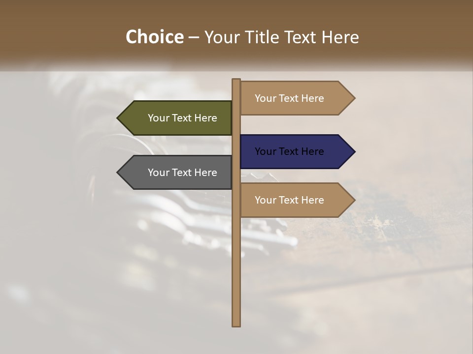 A Bunch Of Keys Sitting On Top Of A Wooden Table PowerPoint Template