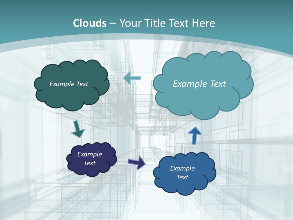 A Blue And White Abstract Powerpoint Presentation PowerPoint Template