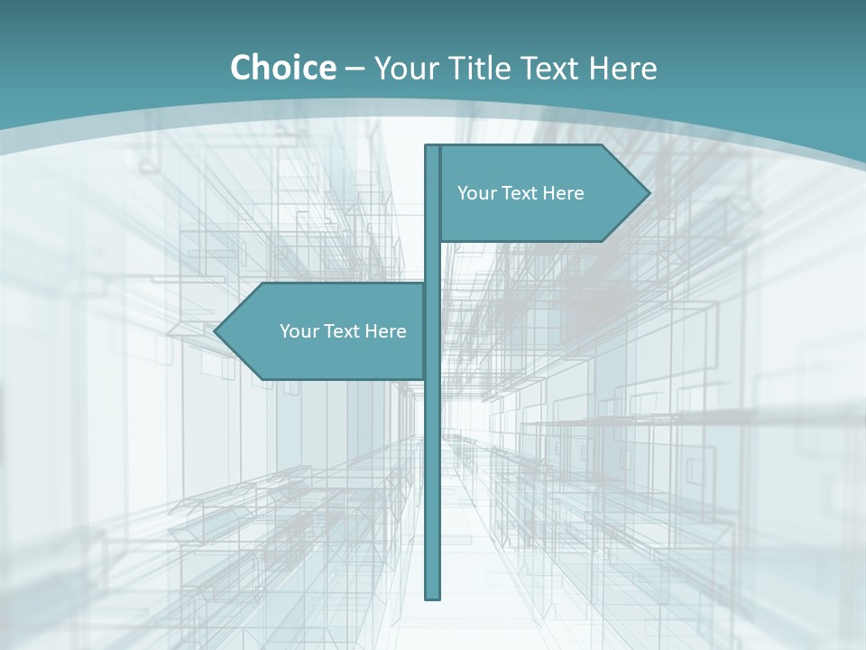 A Blue And White Abstract Powerpoint Presentation PowerPoint Template