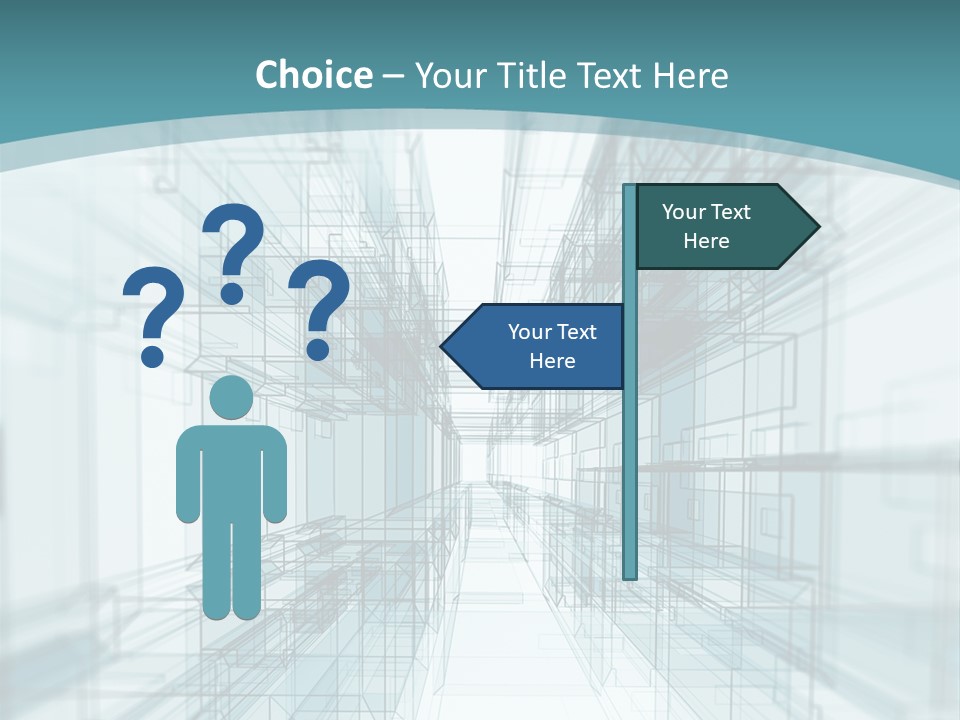 A Blue And White Abstract Powerpoint Presentation PowerPoint Template