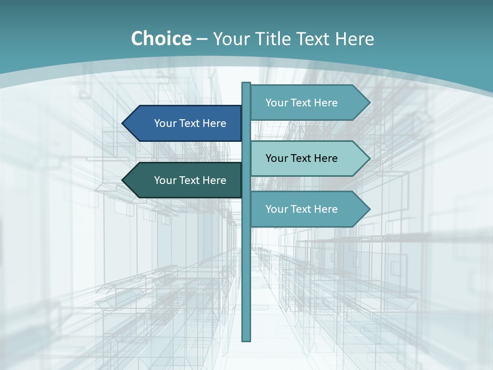 A Blue And White Abstract Powerpoint Presentation PowerPoint Template