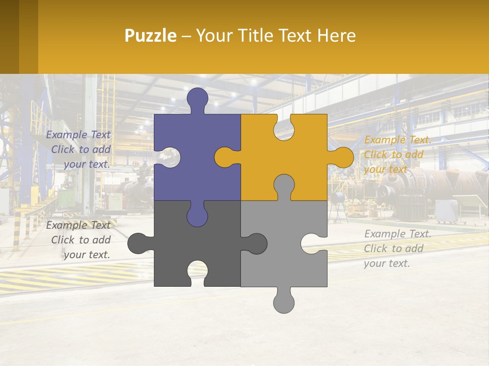 A Large Industrial Power Plant With Lots Of Machinery PowerPoint Template