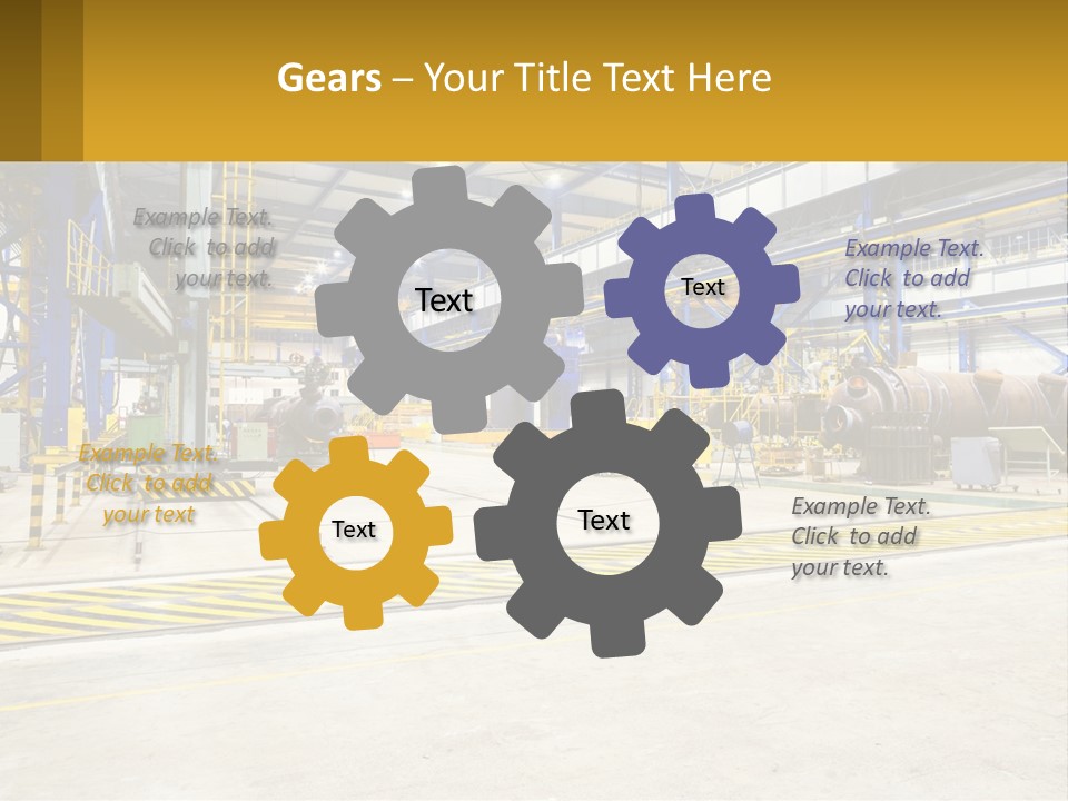 A Large Industrial Power Plant With Lots Of Machinery PowerPoint Template