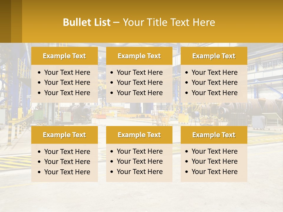 A Large Industrial Power Plant With Lots Of Machinery PowerPoint Template