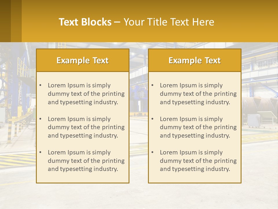A Large Industrial Power Plant With Lots Of Machinery PowerPoint Template