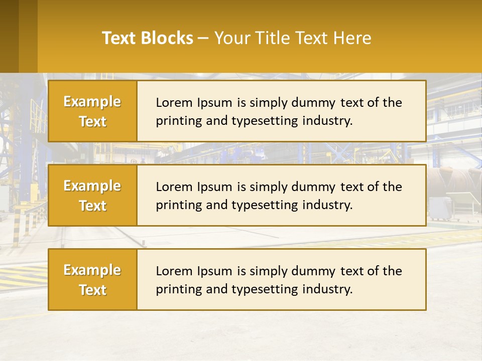 A Large Industrial Power Plant With Lots Of Machinery PowerPoint Template