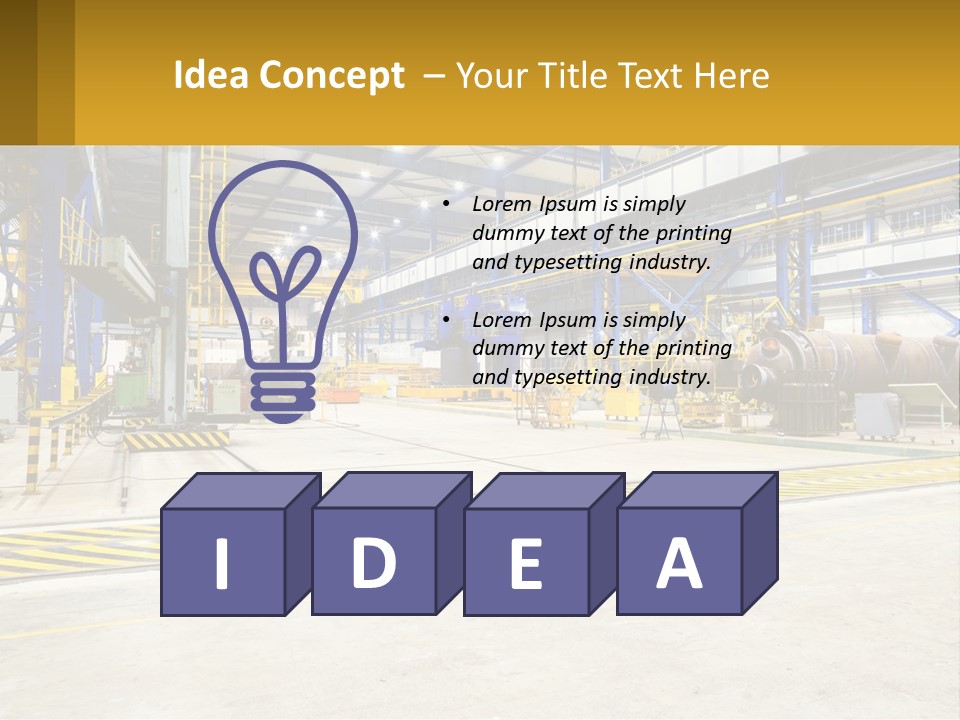 A Large Industrial Power Plant With Lots Of Machinery PowerPoint Template