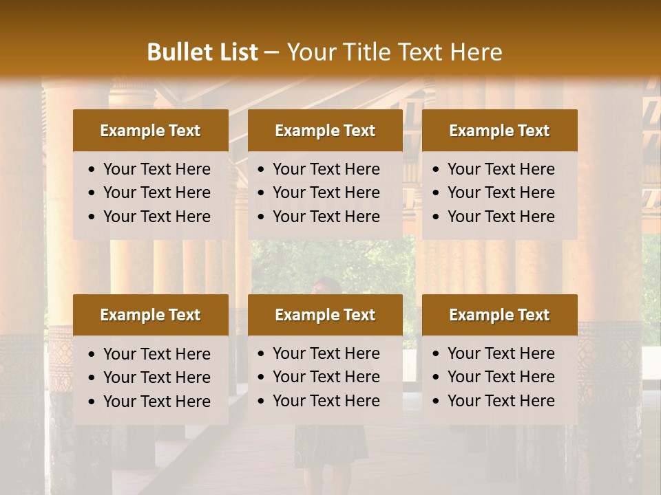 A Woman Walking Down A Walkway In A Building PowerPoint Template