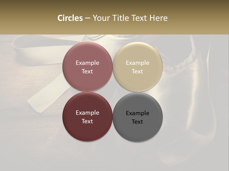 A Pair Of Ballet Shoes Sitting On Top Of A Wooden Floor PowerPoint Template