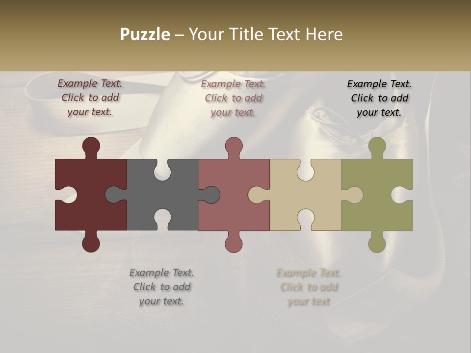 A Pair Of Ballet Shoes Sitting On Top Of A Wooden Floor PowerPoint Template