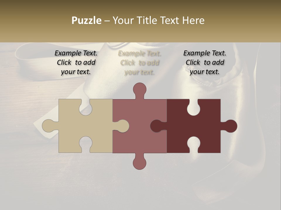 A Pair Of Ballet Shoes Sitting On Top Of A Wooden Floor PowerPoint Template