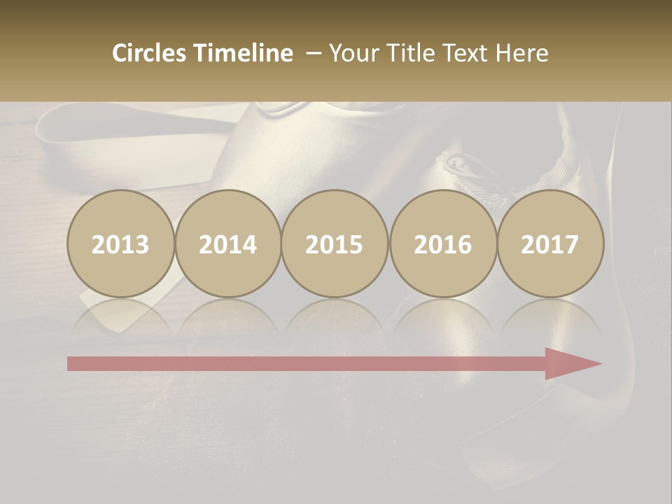 A Pair Of Ballet Shoes Sitting On Top Of A Wooden Floor PowerPoint Template