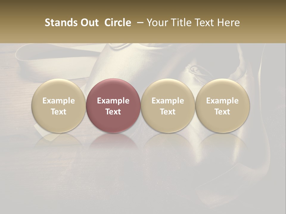 A Pair Of Ballet Shoes Sitting On Top Of A Wooden Floor PowerPoint Template