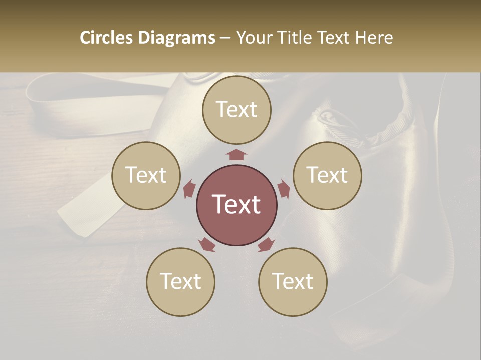 A Pair Of Ballet Shoes Sitting On Top Of A Wooden Floor PowerPoint Template