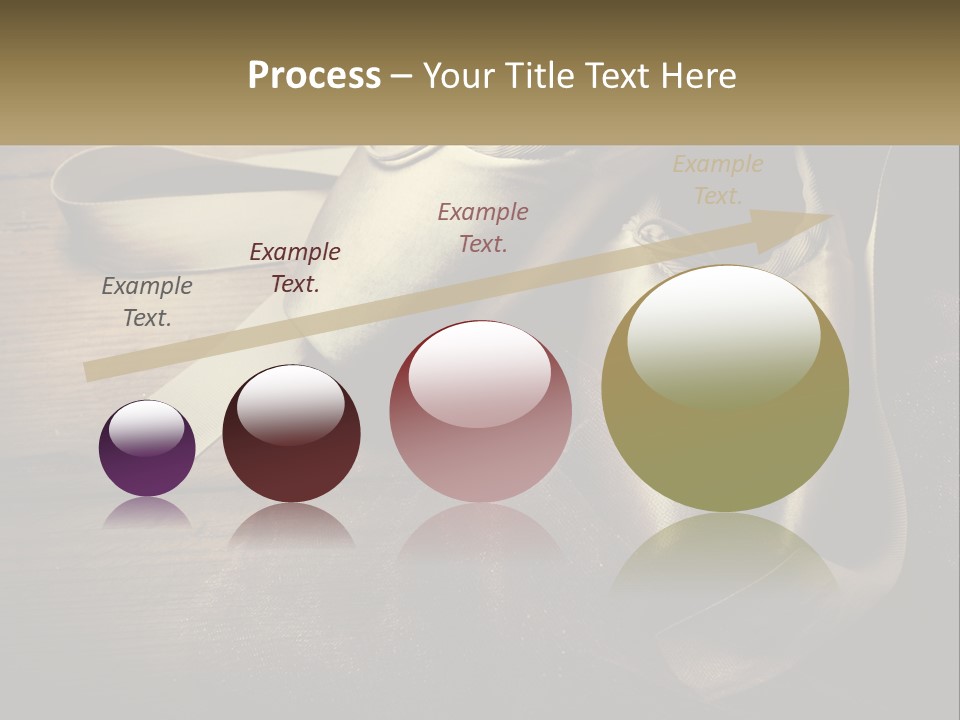 A Pair Of Ballet Shoes Sitting On Top Of A Wooden Floor PowerPoint Template