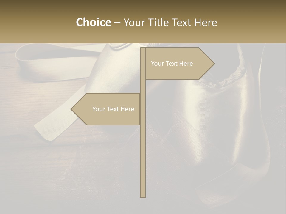 A Pair Of Ballet Shoes Sitting On Top Of A Wooden Floor PowerPoint Template