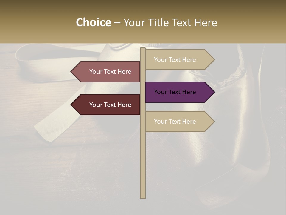 A Pair Of Ballet Shoes Sitting On Top Of A Wooden Floor PowerPoint Template