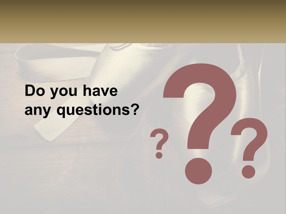 A Pair Of Ballet Shoes Sitting On Top Of A Wooden Floor PowerPoint Template