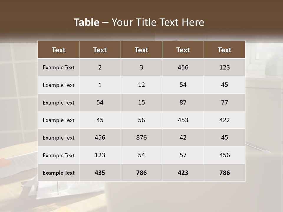 A Woman Sitting At A Desk In Front Of A Laptop Computer PowerPoint Template