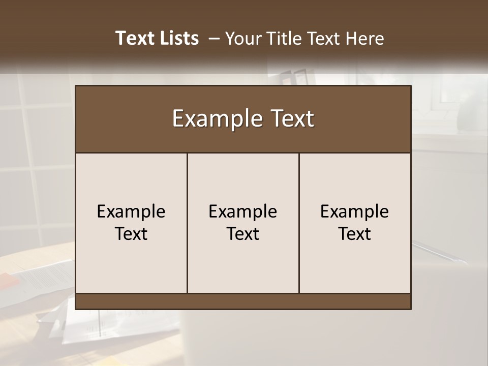 A Woman Sitting At A Desk In Front Of A Laptop Computer PowerPoint Template