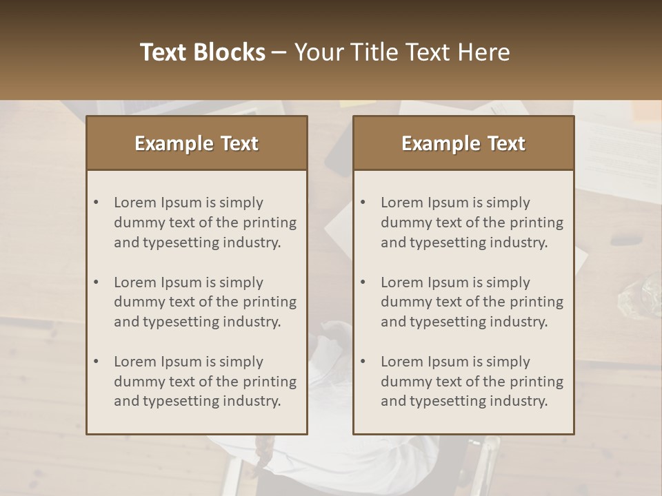 A Woman Sitting At A Desk With A Laptop And Papers PowerPoint Template