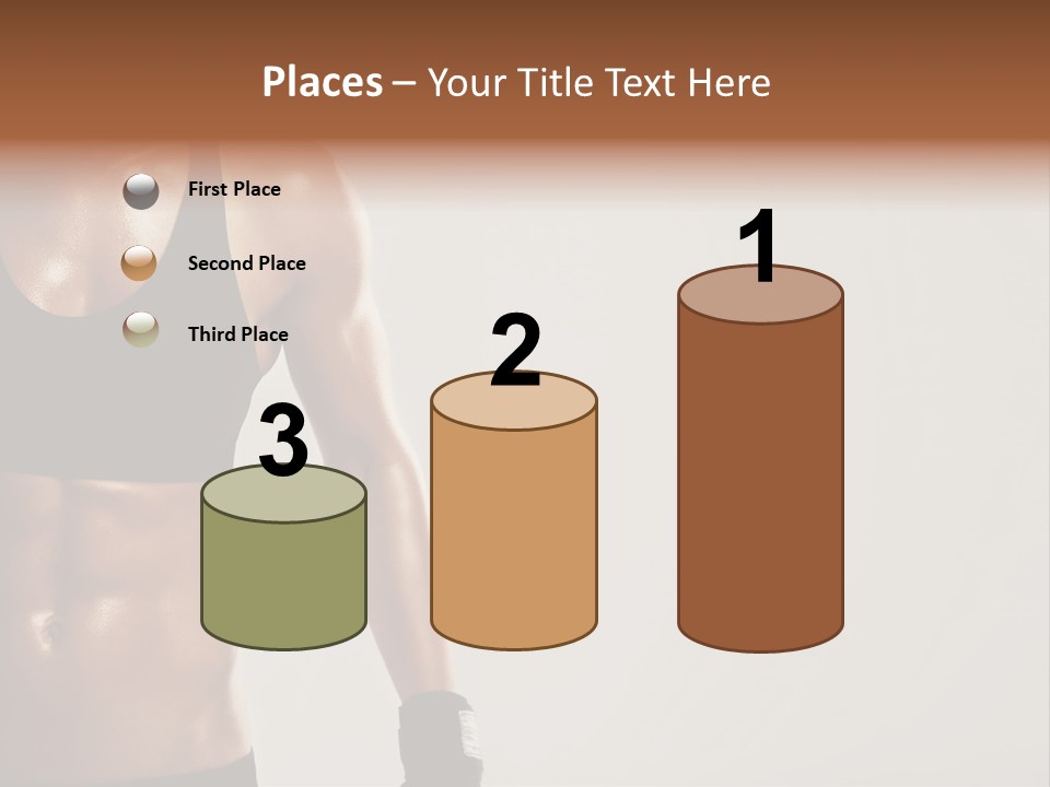 A Woman In A Sports Bra Top Is Holding Her Hands On Her Hip PowerPoint Template