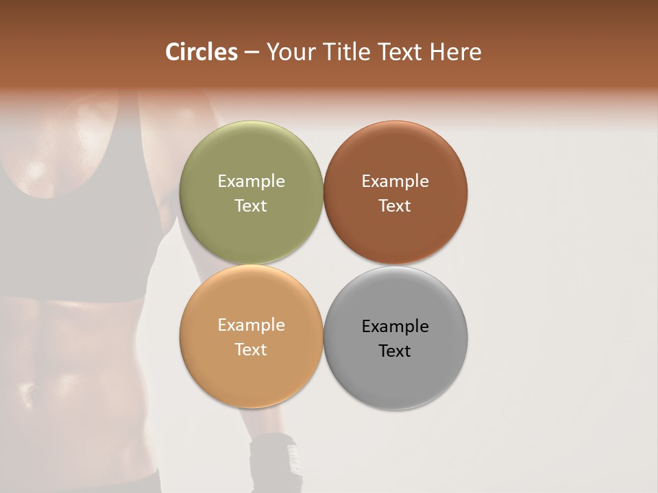 A Woman In A Sports Bra Top Is Holding Her Hands On Her Hip PowerPoint Template