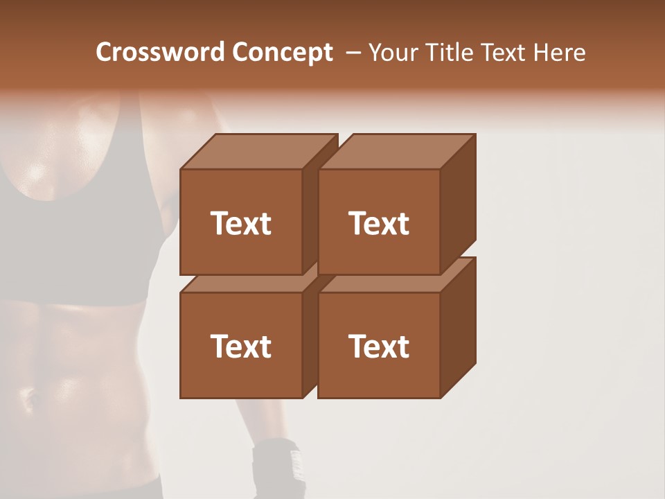 A Woman In A Sports Bra Top Is Holding Her Hands On Her Hip PowerPoint Template