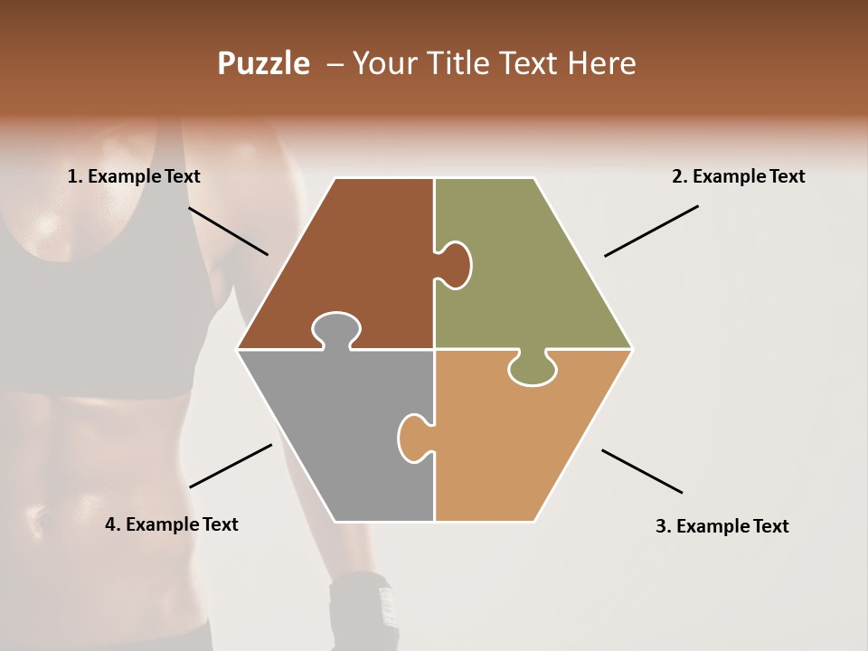 A Woman In A Sports Bra Top Is Holding Her Hands On Her Hip PowerPoint Template