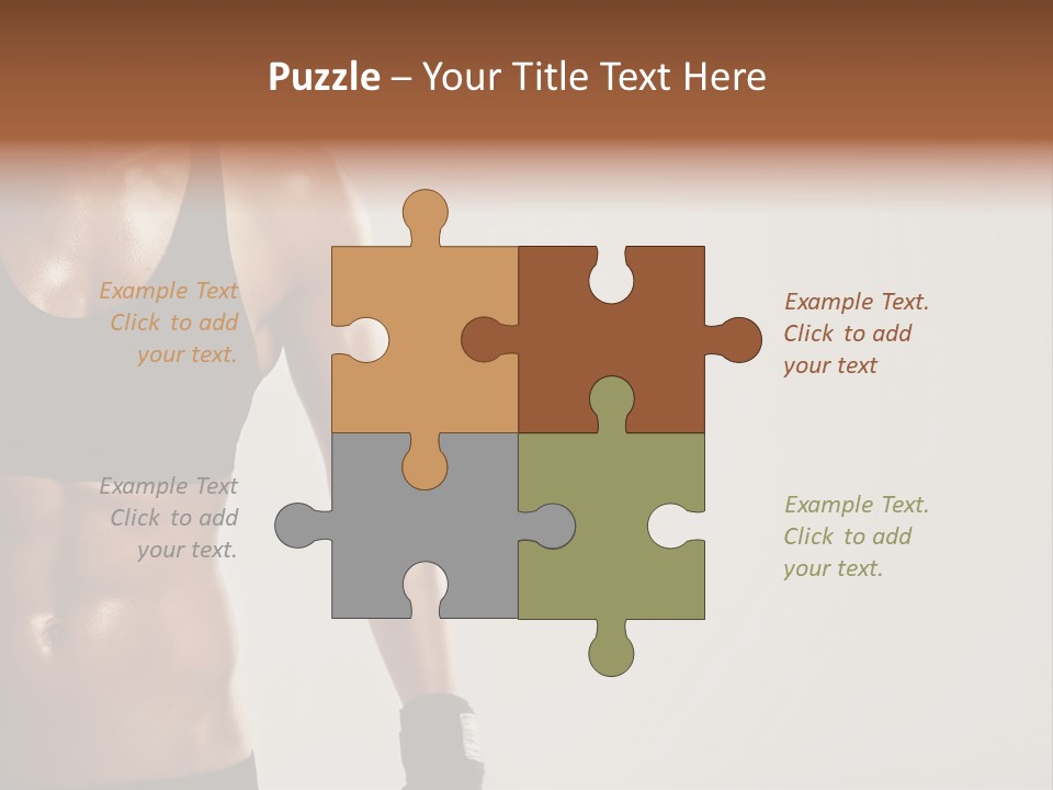 A Woman In A Sports Bra Top Is Holding Her Hands On Her Hip PowerPoint Template