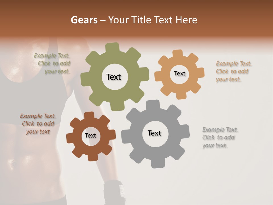 A Woman In A Sports Bra Top Is Holding Her Hands On Her Hip PowerPoint Template