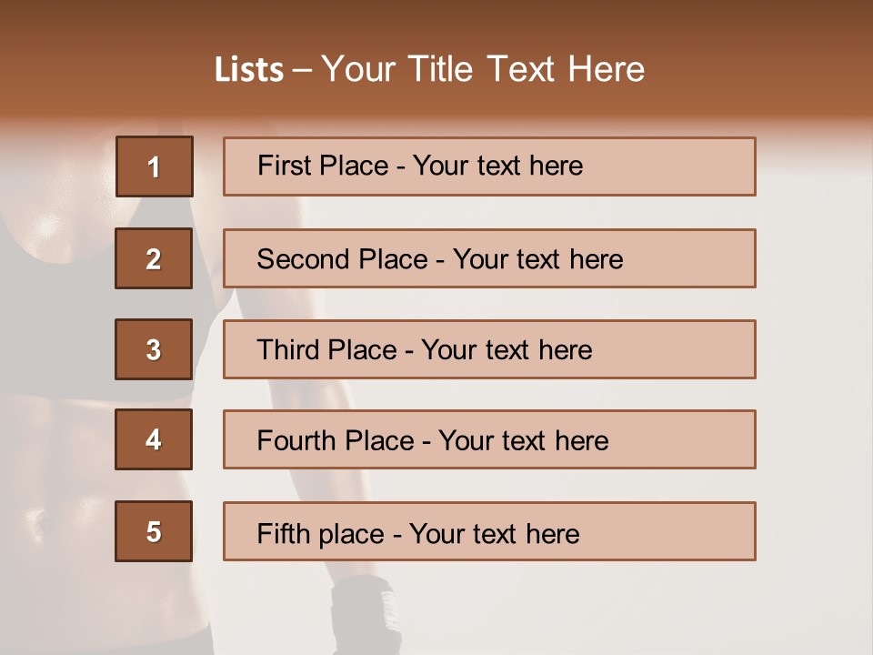 A Woman In A Sports Bra Top Is Holding Her Hands On Her Hip PowerPoint Template