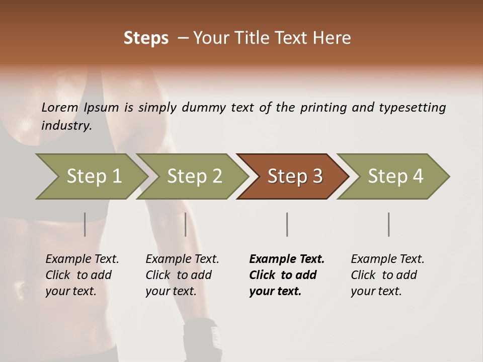 A Woman In A Sports Bra Top Is Holding Her Hands On Her Hip PowerPoint Template