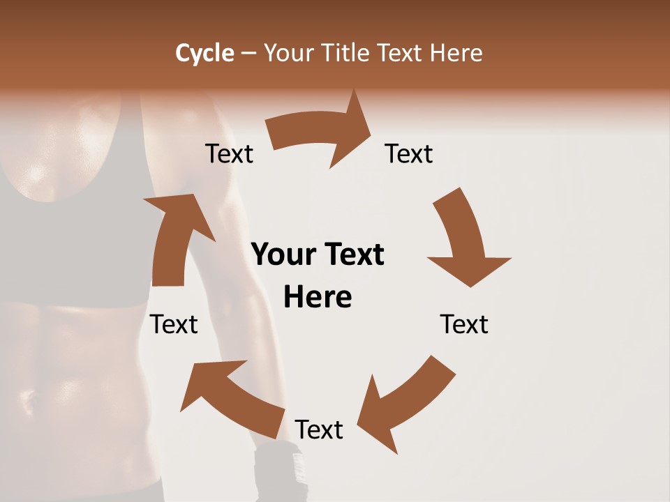 A Woman In A Sports Bra Top Is Holding Her Hands On Her Hip PowerPoint Template