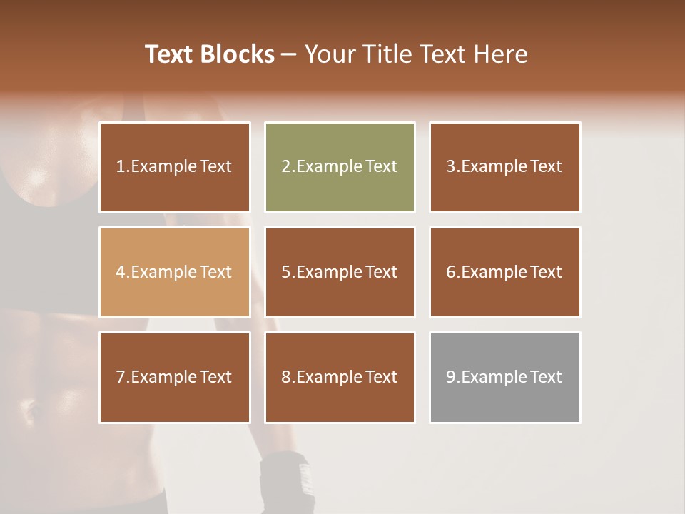 A Woman In A Sports Bra Top Is Holding Her Hands On Her Hip PowerPoint Template