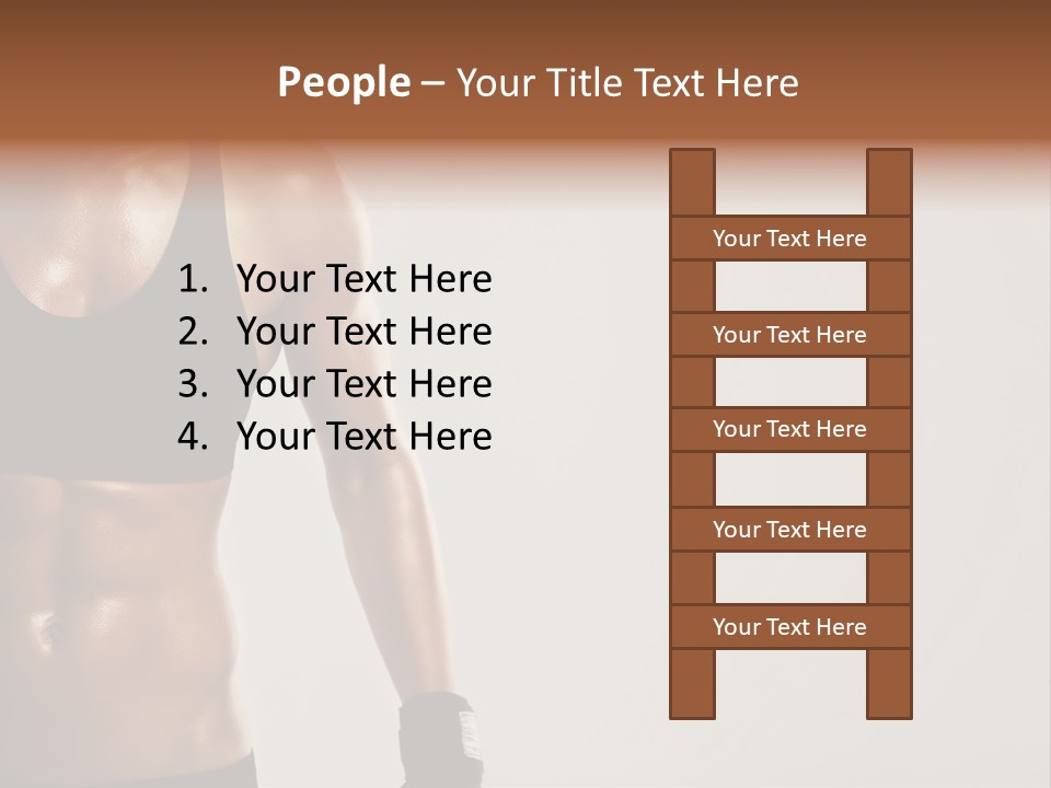 A Woman In A Sports Bra Top Is Holding Her Hands On Her Hip PowerPoint Template