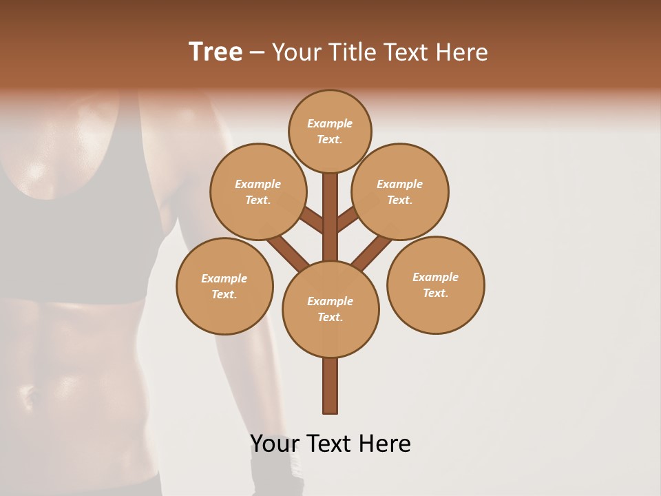 A Woman In A Sports Bra Top Is Holding Her Hands On Her Hip PowerPoint Template