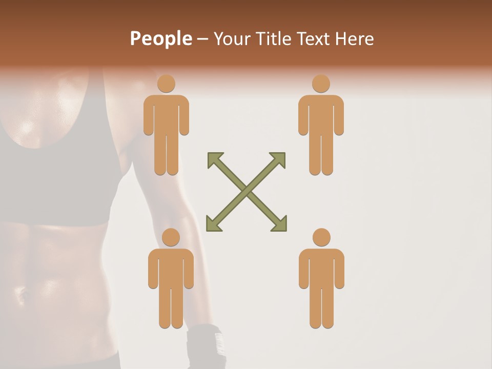 A Woman In A Sports Bra Top Is Holding Her Hands On Her Hip PowerPoint Template