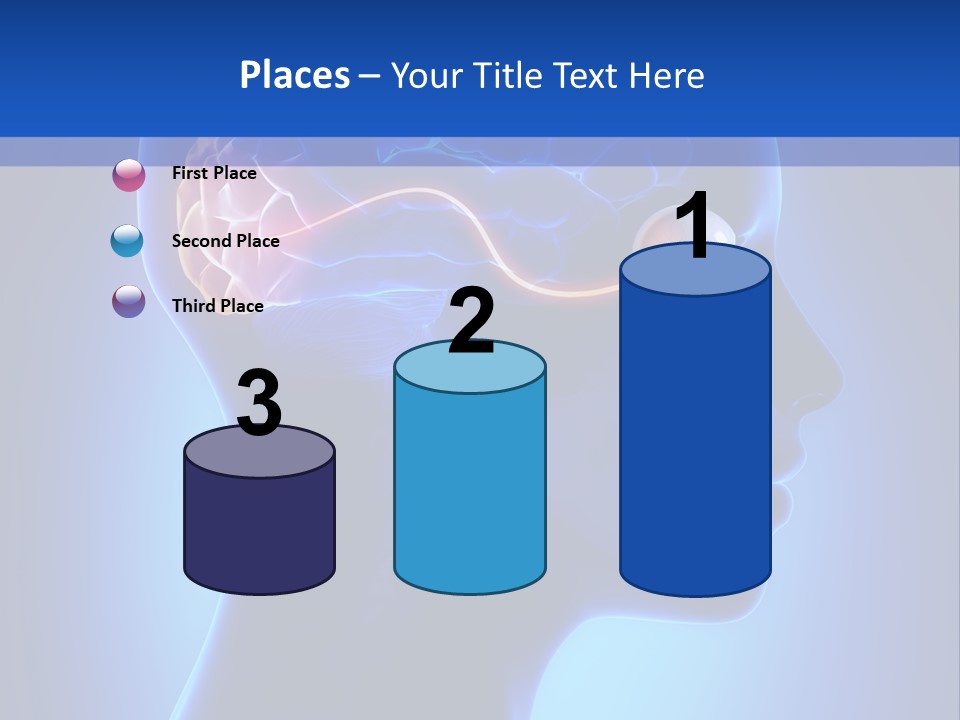 A Human Head With A Brain In The Middle Of It PowerPoint Template