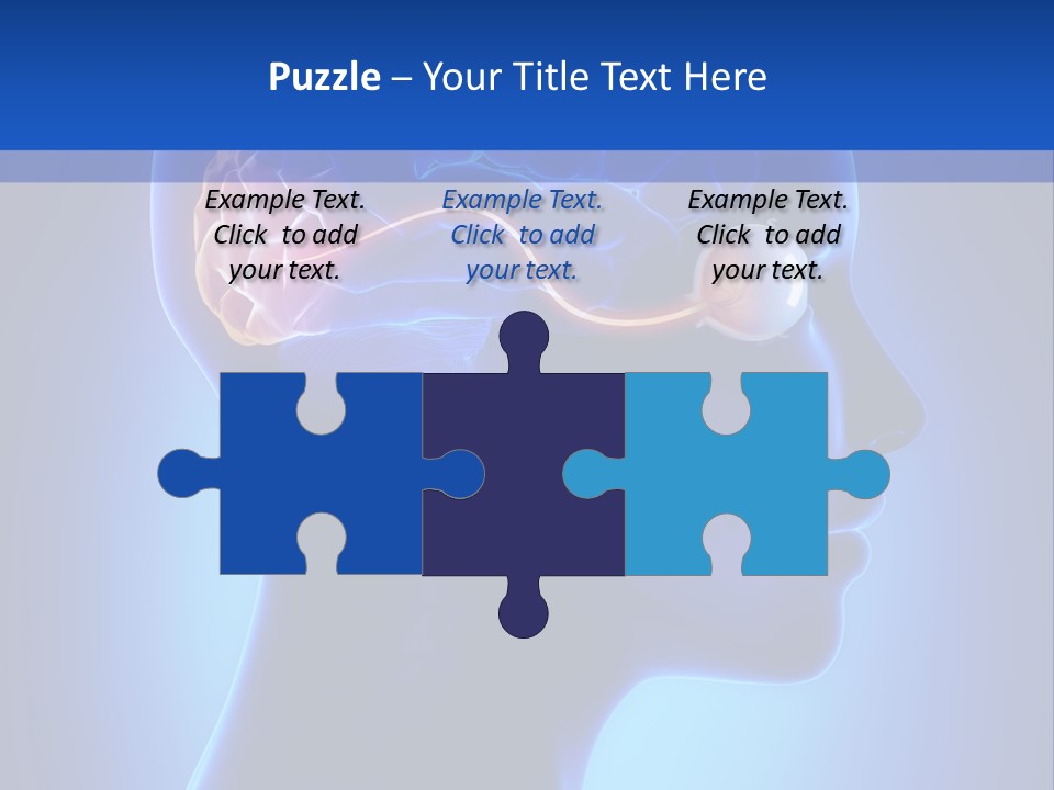 A Human Head With A Brain In The Middle Of It PowerPoint Template