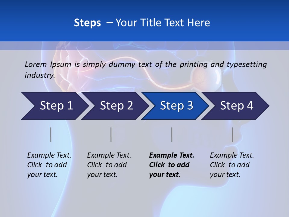 A Human Head With A Brain In The Middle Of It PowerPoint Template