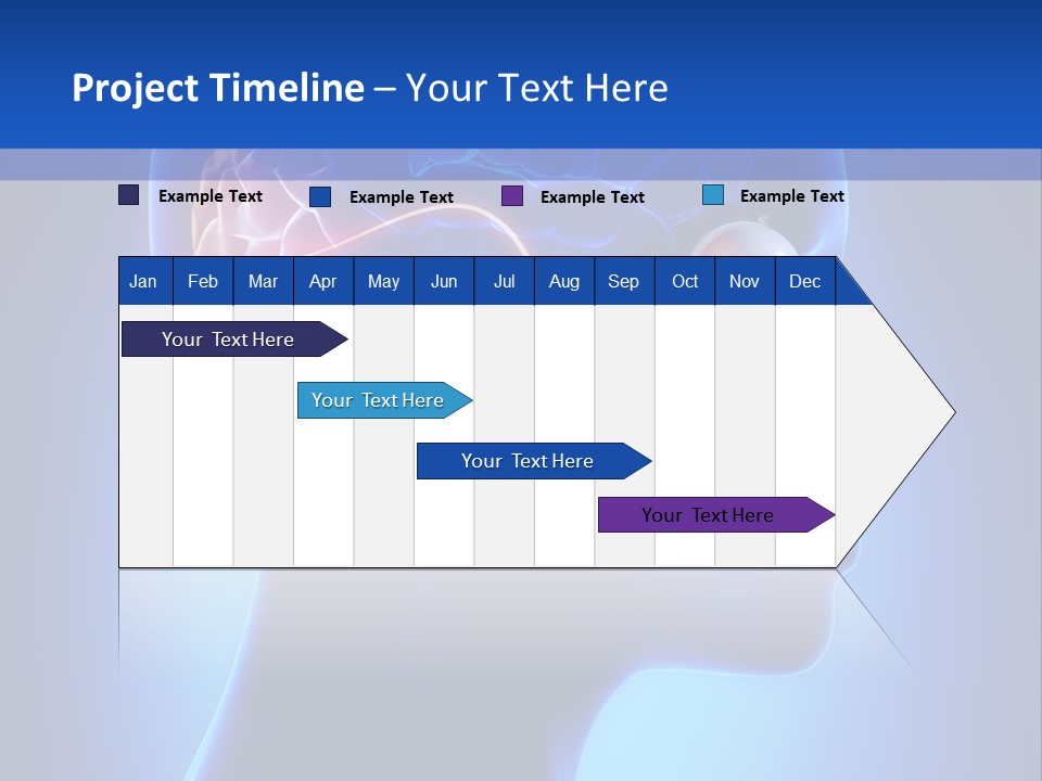 A Human Head With A Brain In The Middle Of It PowerPoint Template