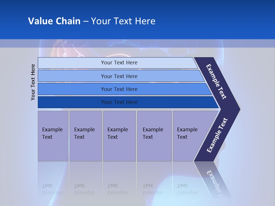 A Human Head With A Brain In The Middle Of It PowerPoint Template