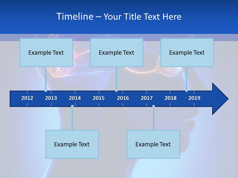 A Human Head With A Brain In The Middle Of It PowerPoint Template