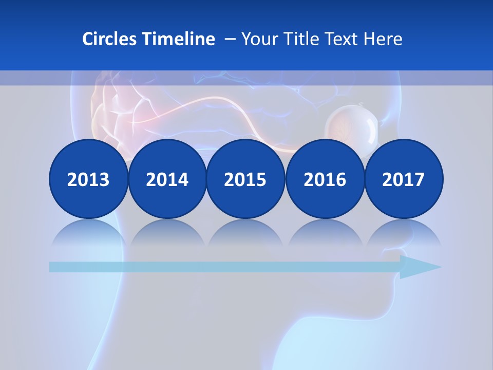 A Human Head With A Brain In The Middle Of It PowerPoint Template