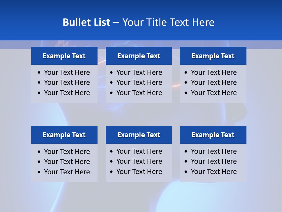 A Human Head With A Brain In The Middle Of It PowerPoint Template